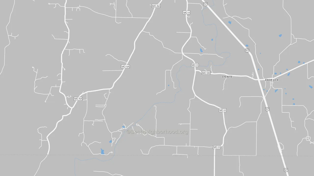 Transit Grade map of Syenite, MO