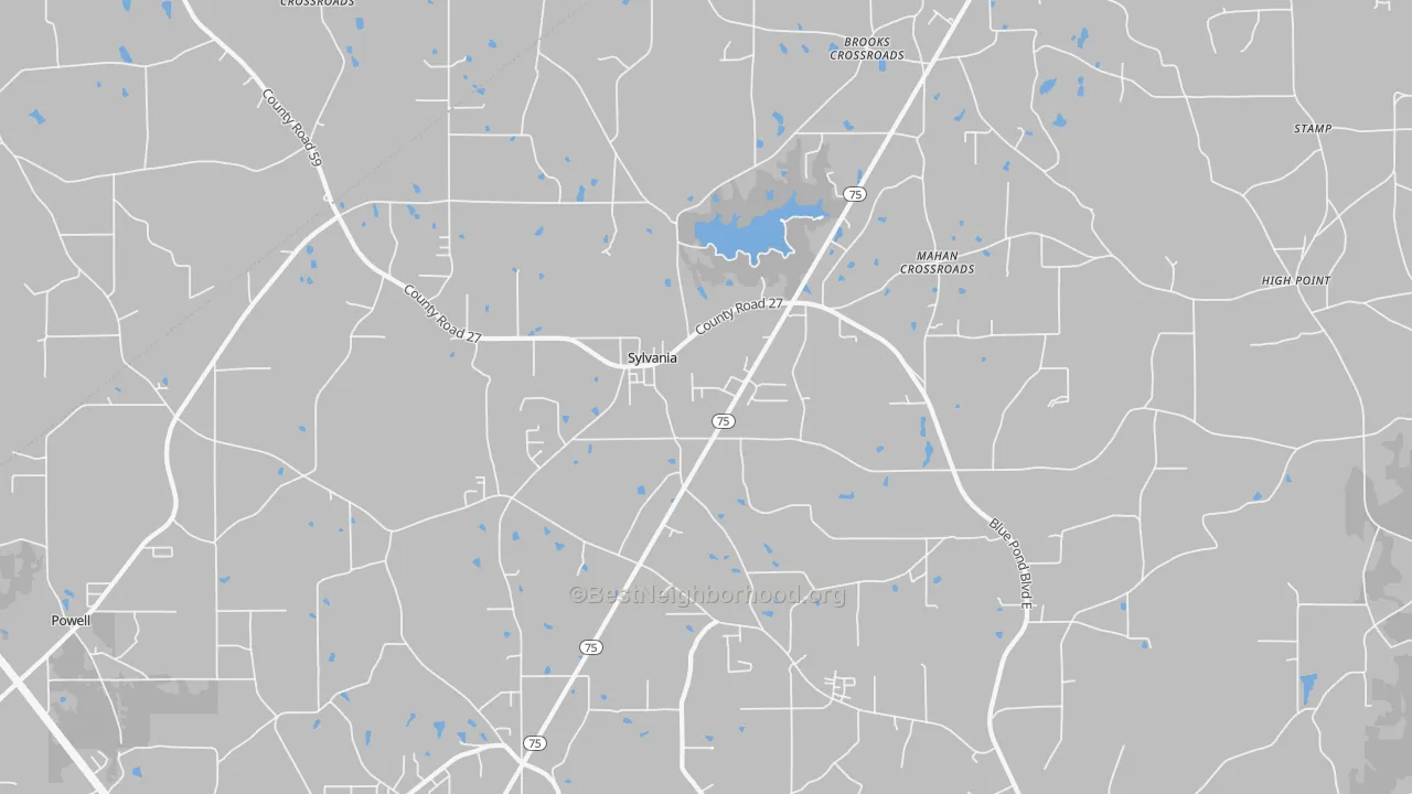 Transit Grade map of Sylvania, AL