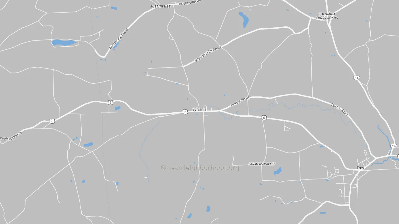 Transit Grade map of Sylvania, PA