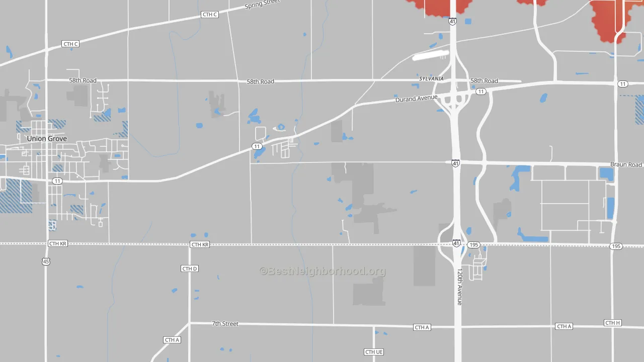 Transit Grade map of Sylvania, WI
