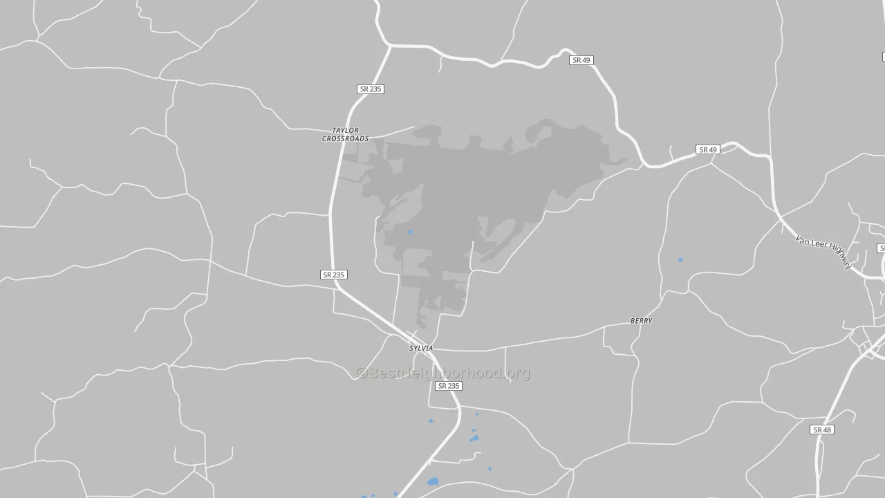 Transit Grade map of Sylvia, TN