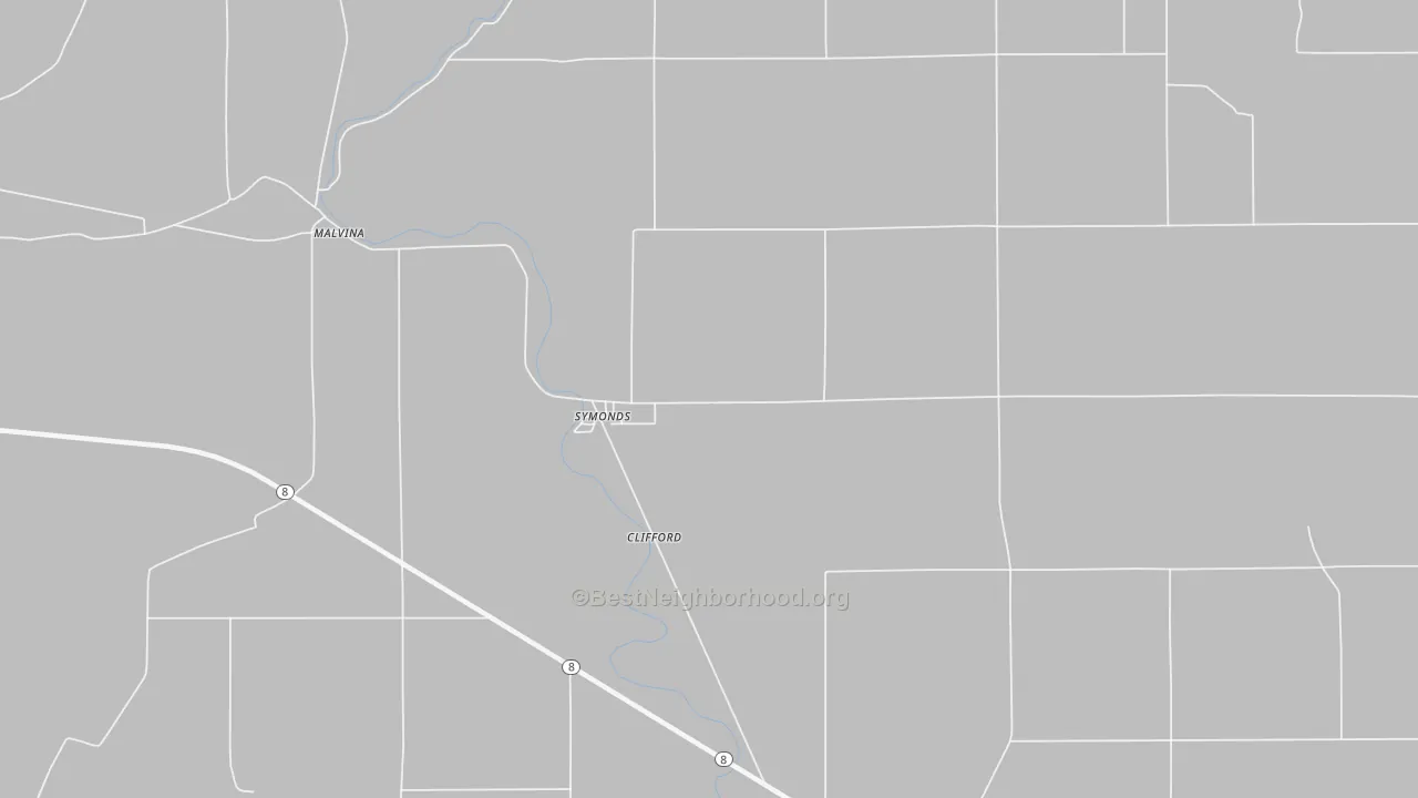 Transit Grade map of Symonds, MS