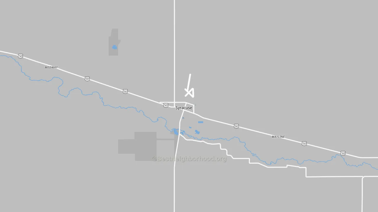 Transit Grade map of Syracuse, KS
