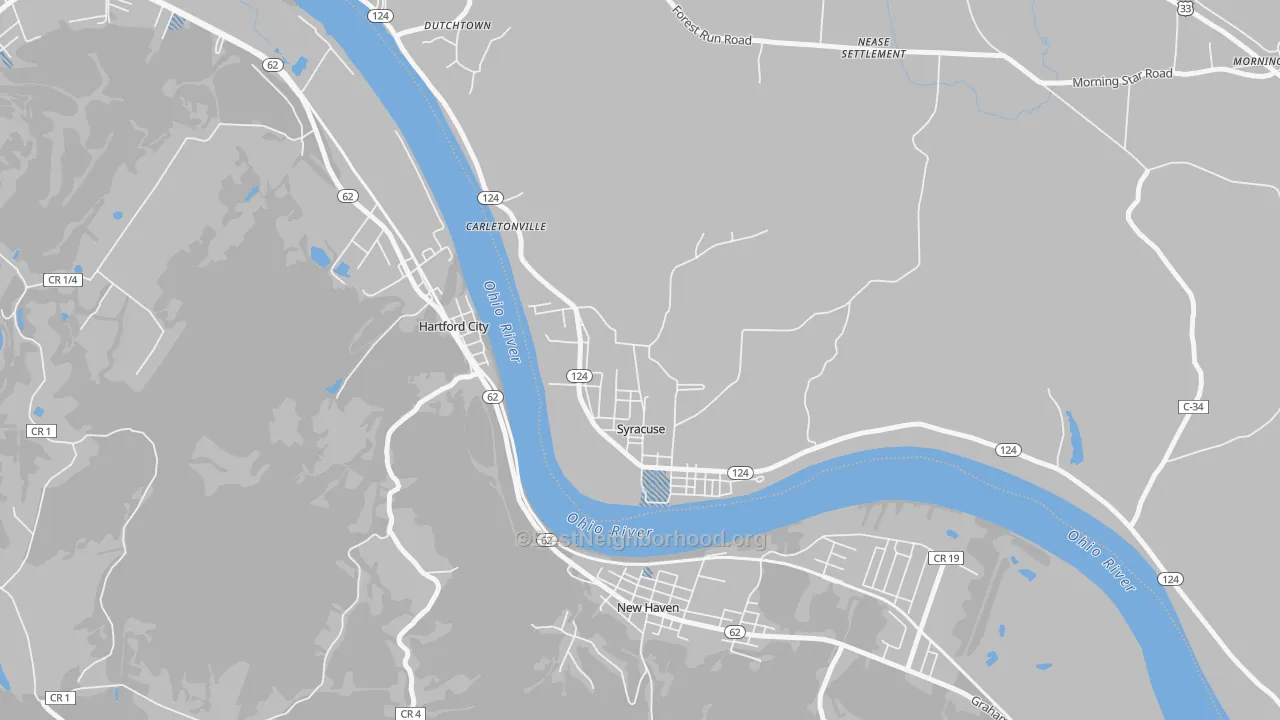 Transit Grade map of Syracuse, OH