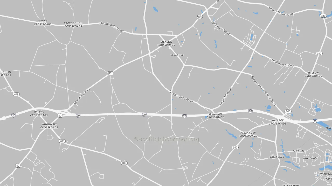 Transit Grade map of Syracuse, SC