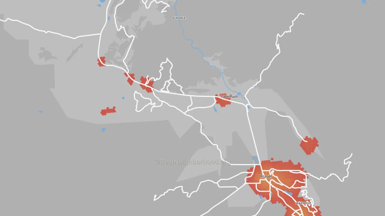 Transit Grade map of Tabernash, CO