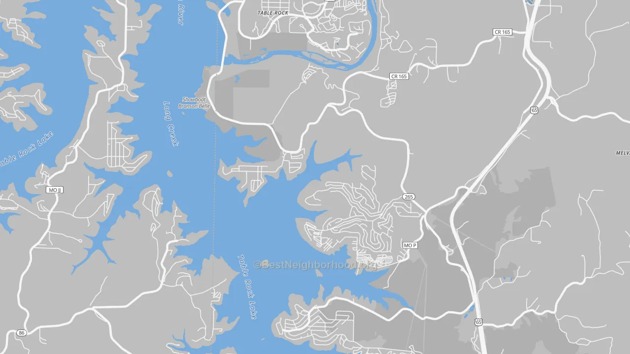 Transit Grade map of Table Rock, MO
