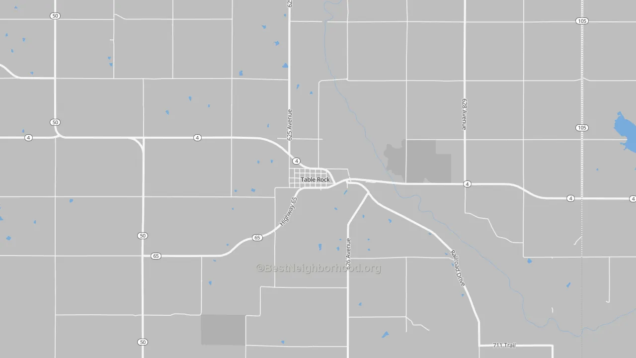 Transit Grade map of Table Rock, NE