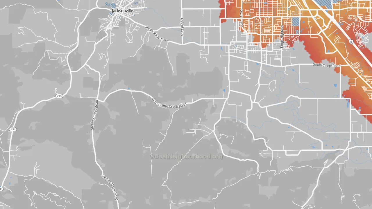 Transit Grade map of Table Rock, OR