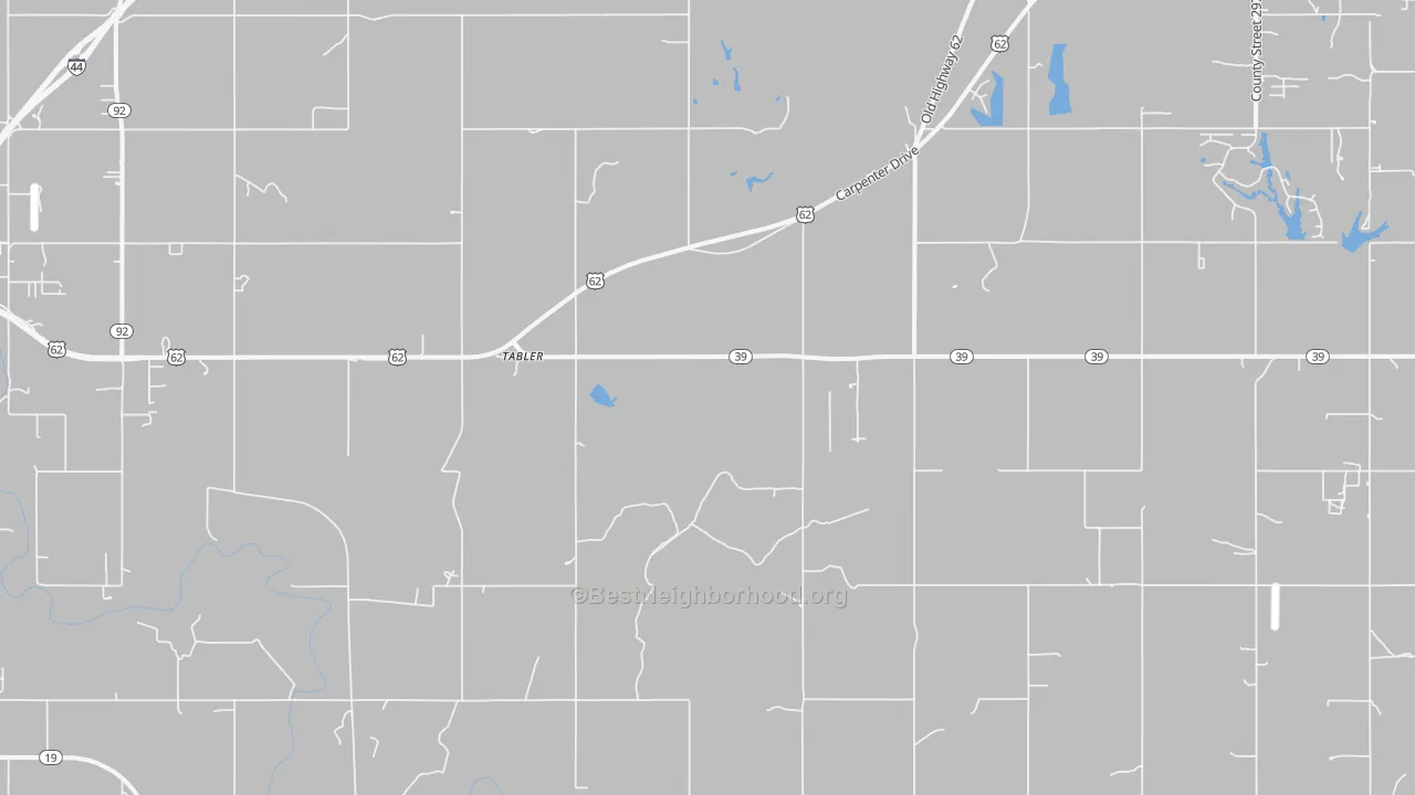 Transit Grade map of Tabler, OK