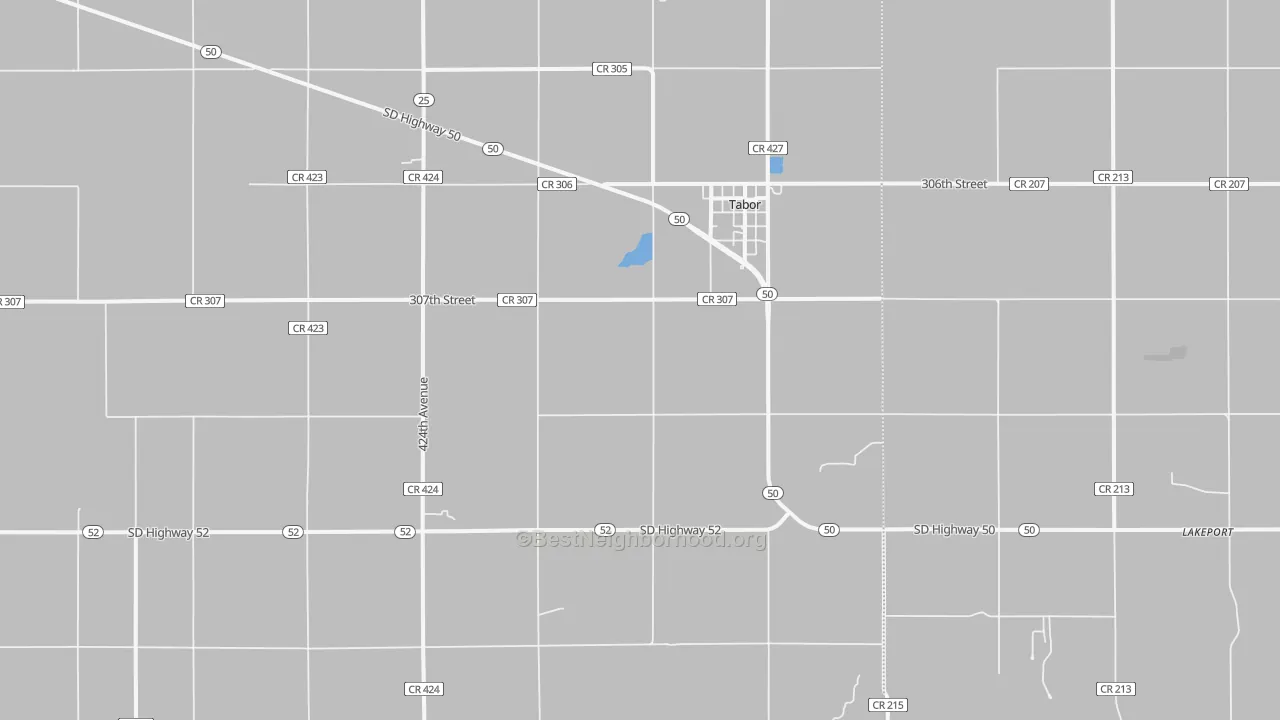 Transit Grade map of Tabor, SD