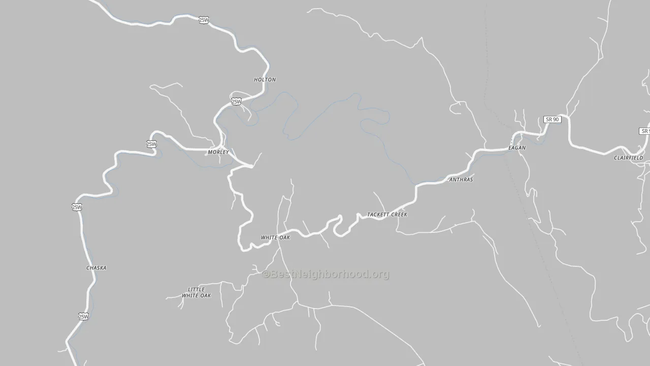 Transit Grade map of Tackett Creek, TN