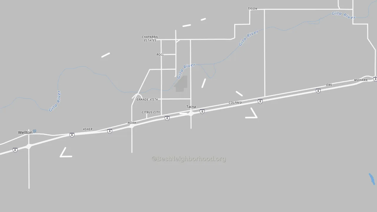 Transit Grade map of Tacna, AZ