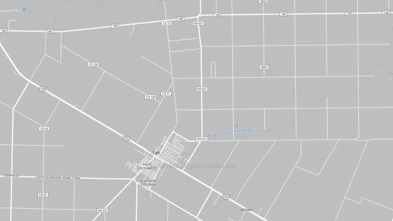 Transit Grade map of Taft Southwest, TX