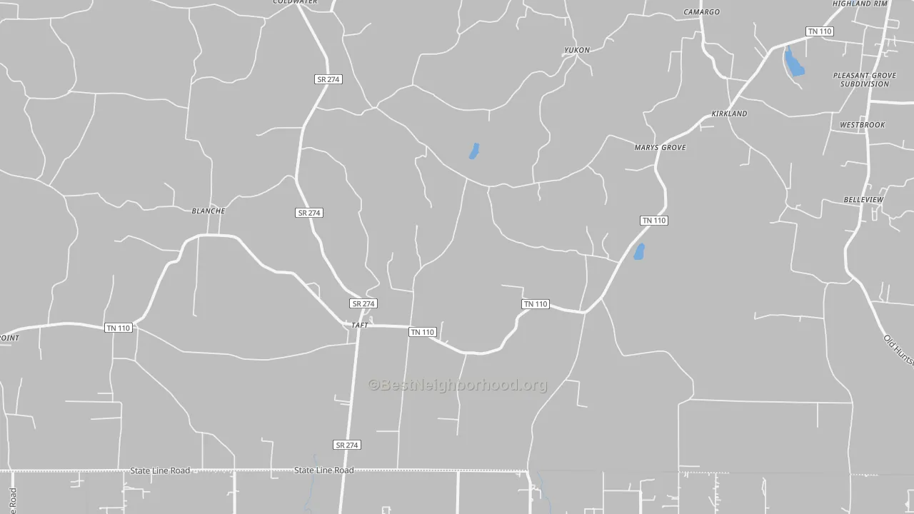 Transit Grade map of Taft, TN