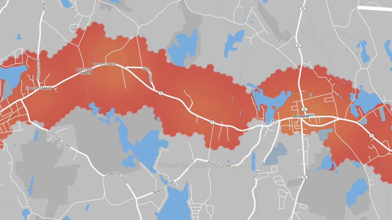 Transit Grade map of Tafts Corner, MA