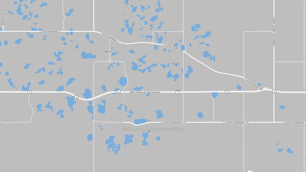 Transit Grade map of Tagus, ND