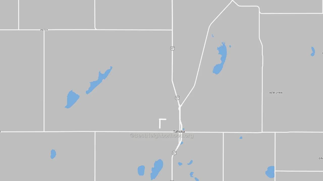 Transit Grade map of Tahoka, TX