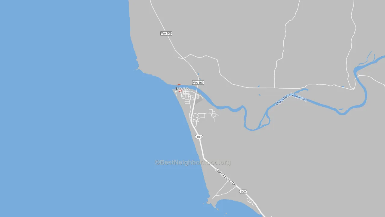 Transit Grade map of Taholah, WA