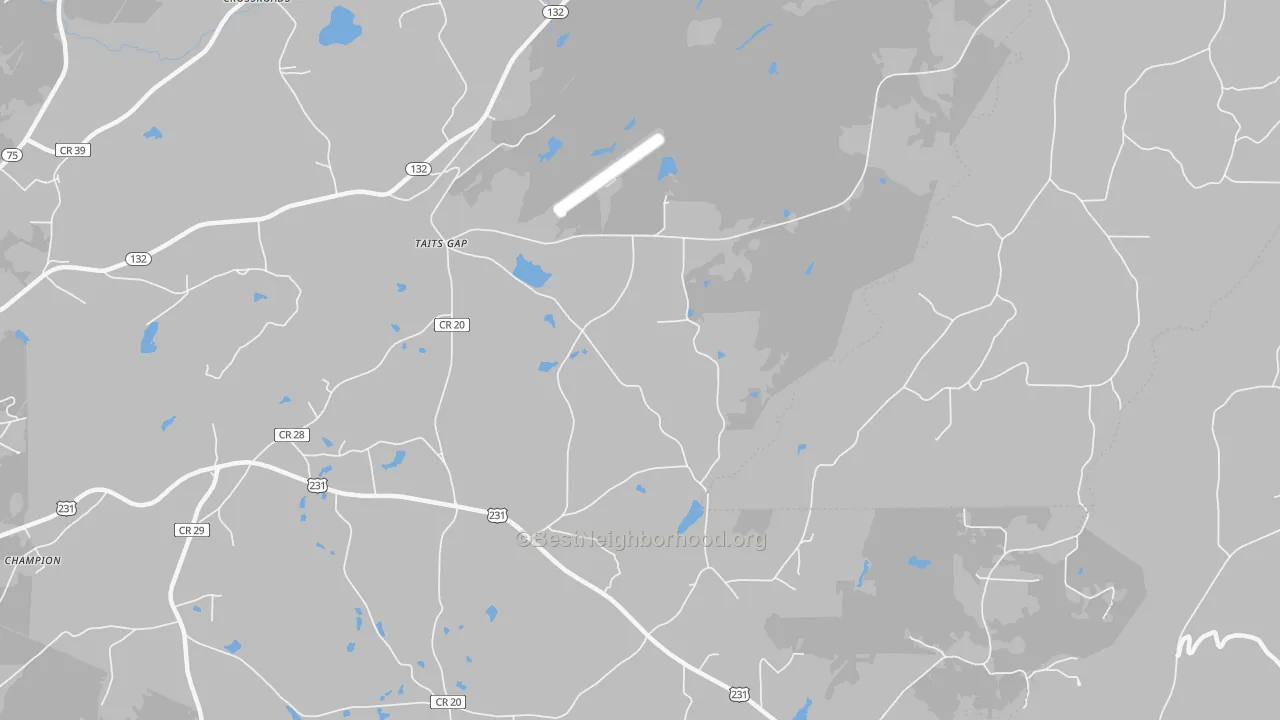 Transit Grade map of Taits Gap, AL