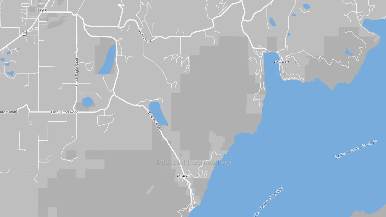 Transit Grade map of Talache, ID