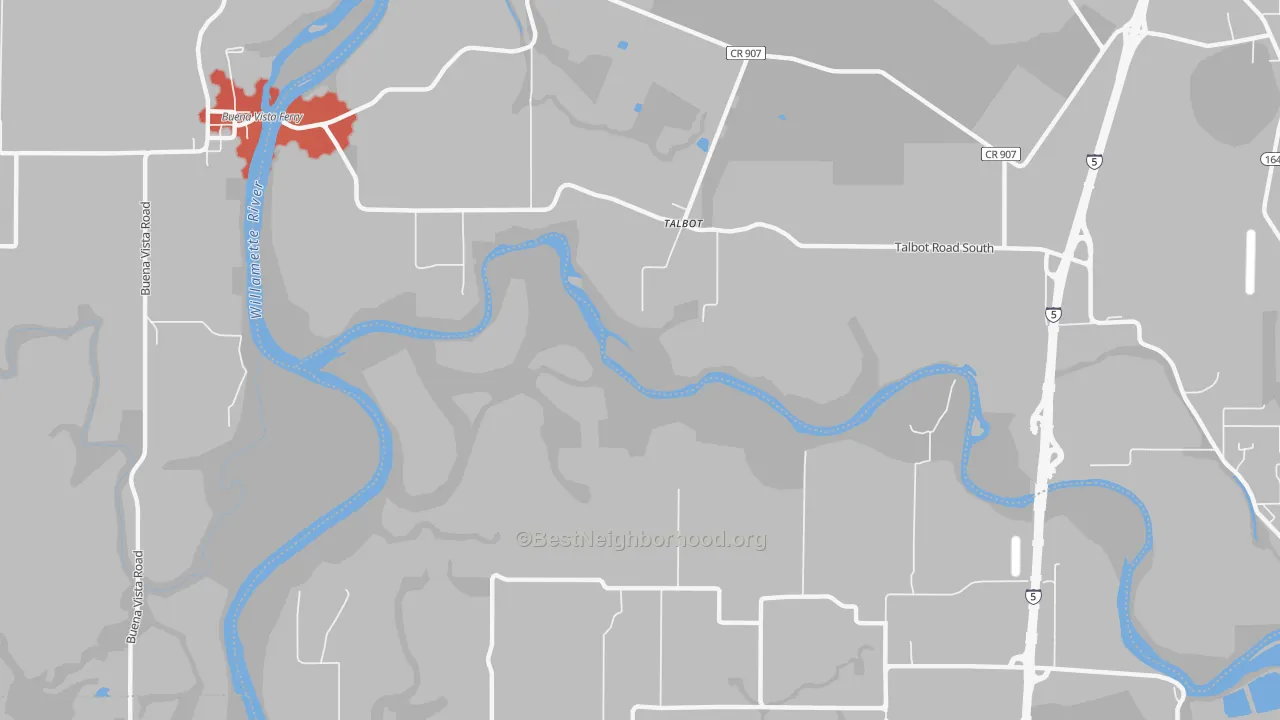 Transit Grade map of Talbot, OR