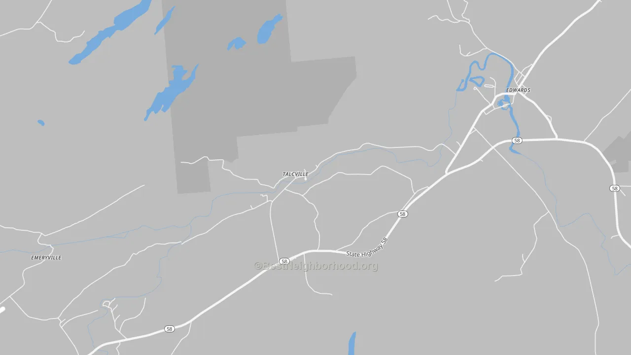 Transit Grade map of Talcville, NY