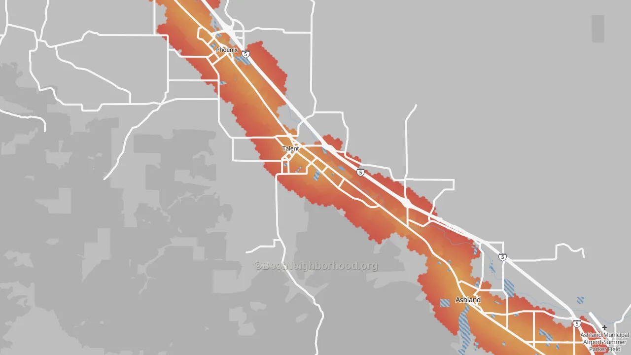 Transit Grade map of Talent, OR
