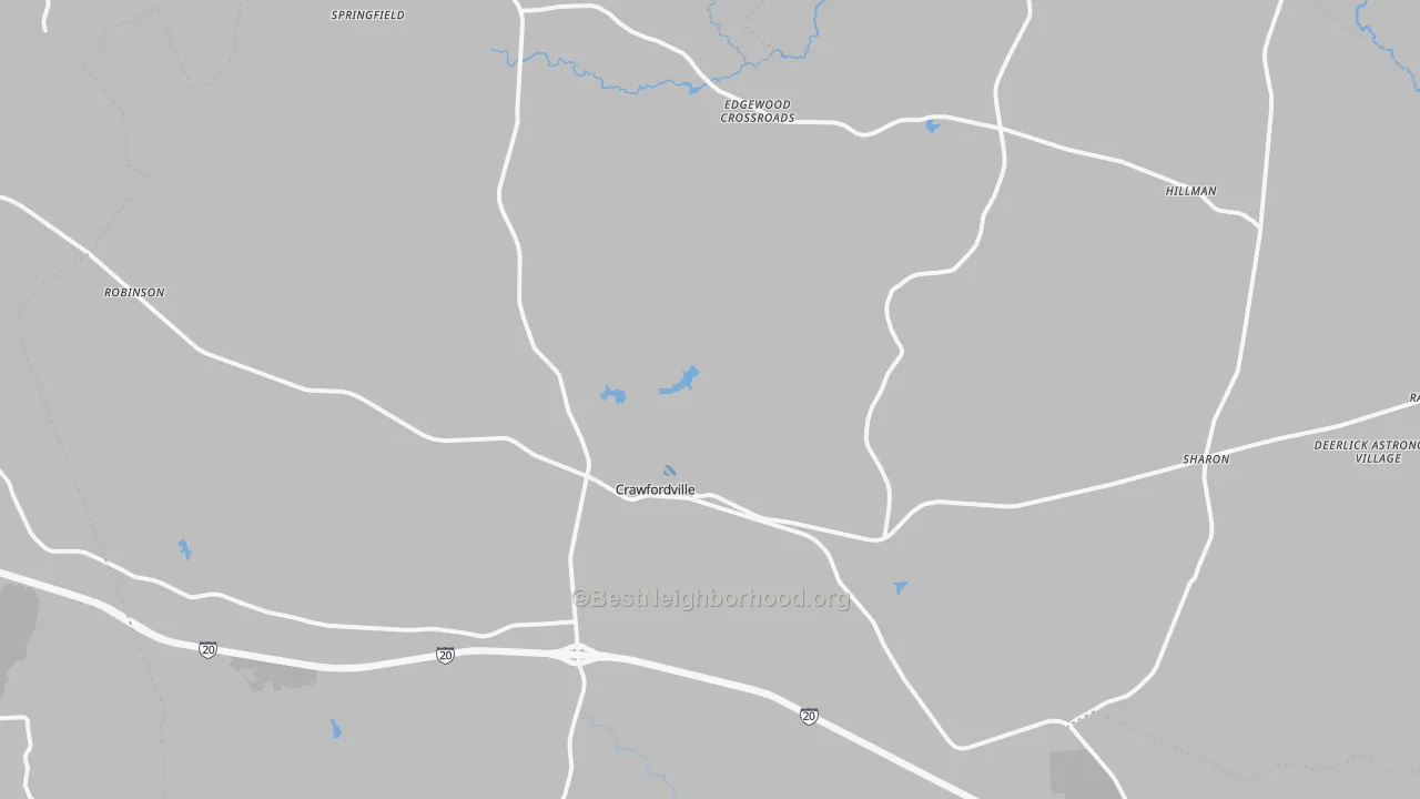 Transit Grade map of Taliaferro County, GA