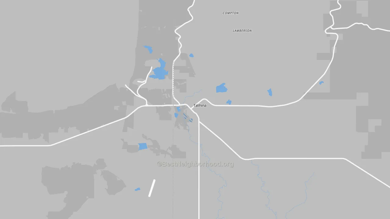 Transit Grade map of Talihina, OK