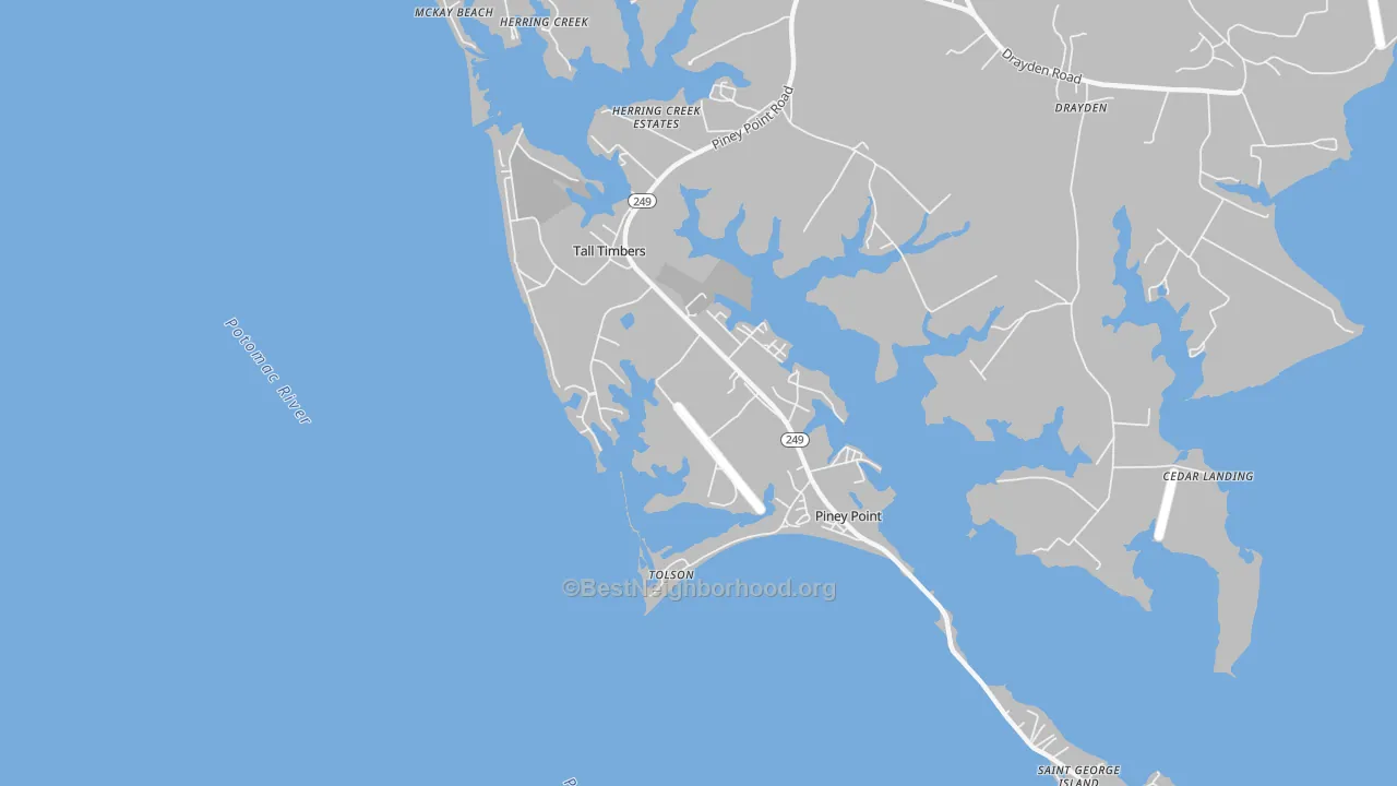 Transit Grade map of Tall Timbers, MD