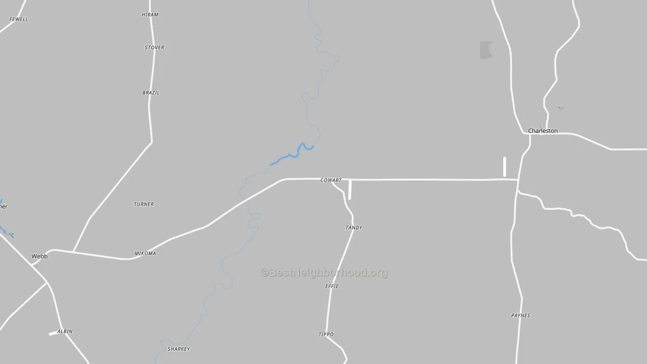 Transit Grade map of Tallahatchie County, MS