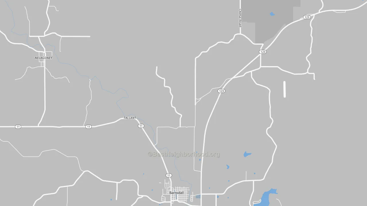 Transit Grade map of Tallant, OK
