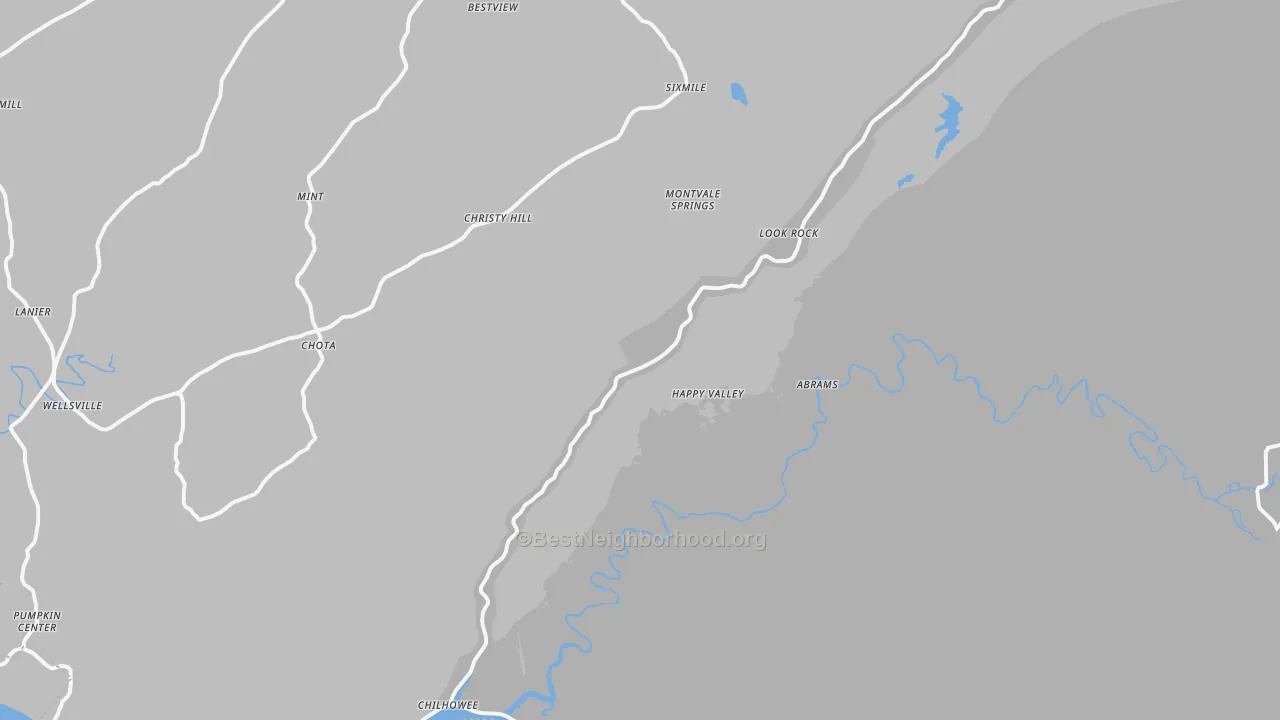 Transit Grade map of Tallassee, TN