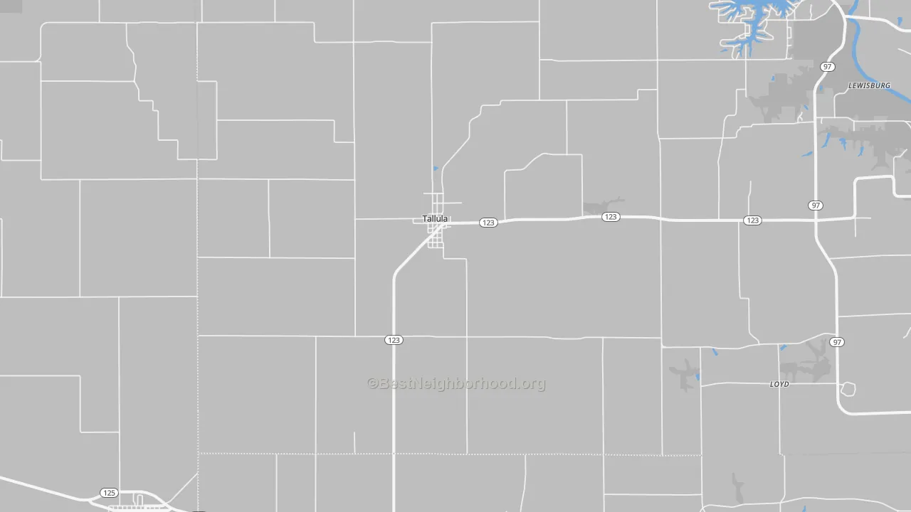 Transit Grade map of Tallula, IL