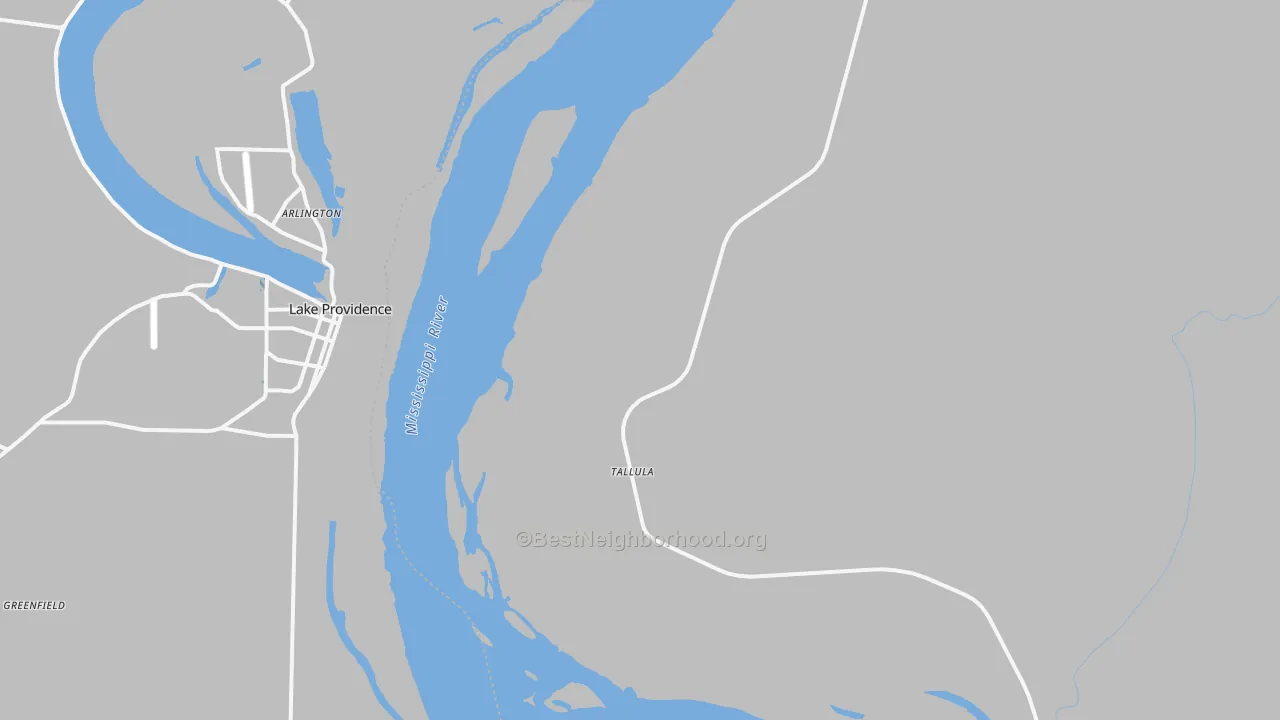 Transit Grade map of Tallula, MS
