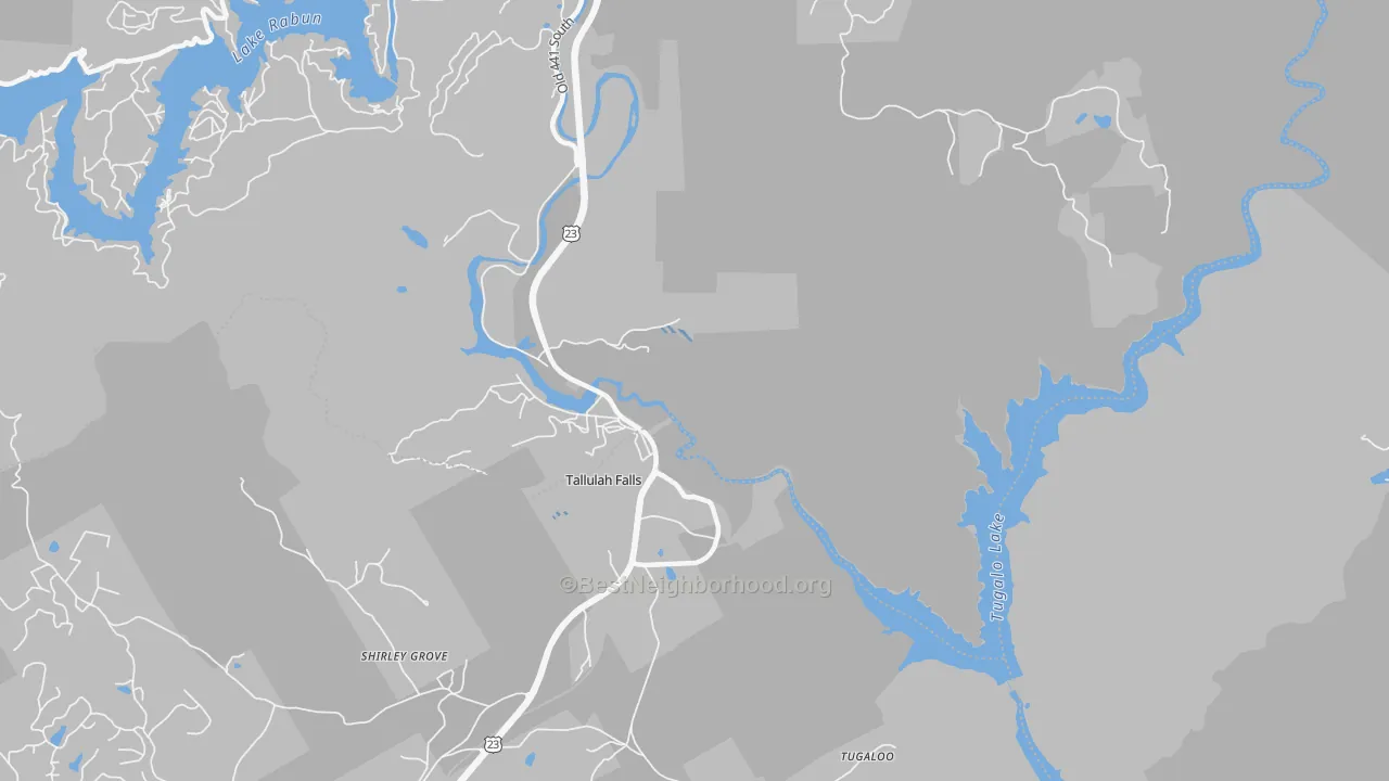 Transit Grade map of Tallulah Falls, GA