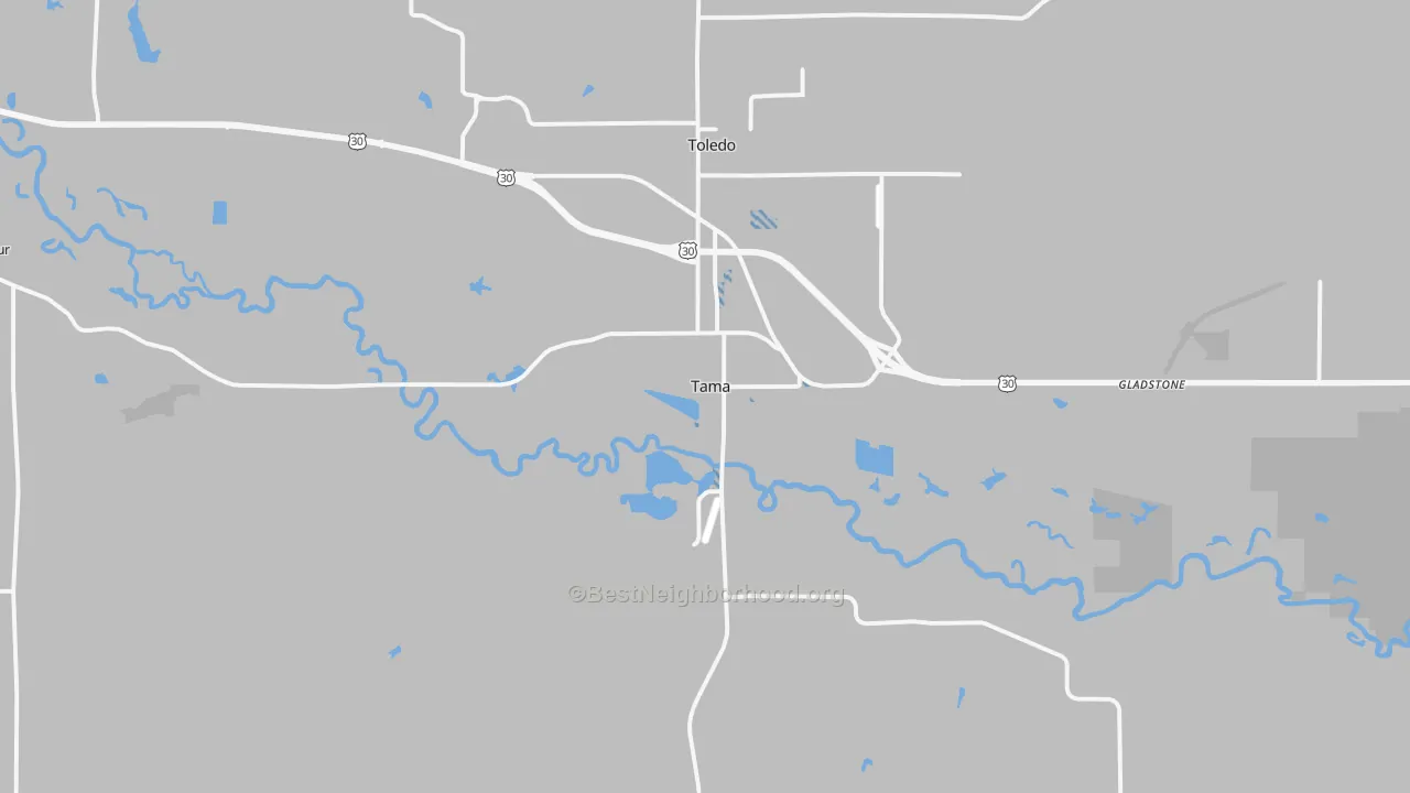 Transit Grade map of Tama, IA
