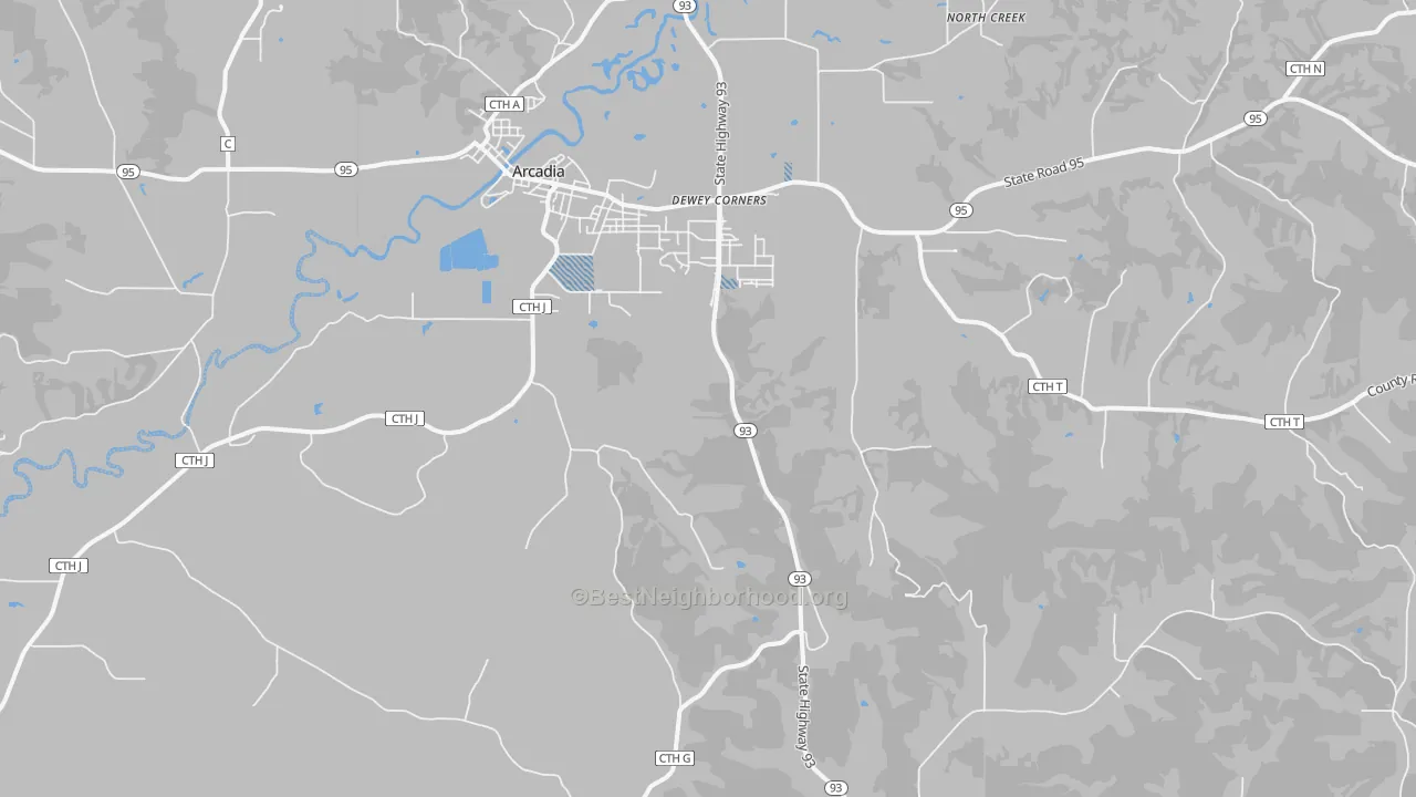 Transit Grade map of Tamarack, WI
