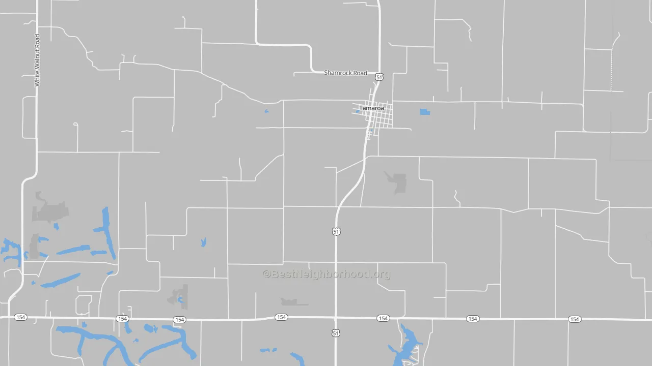 Transit Grade map of Tamaroa, IL