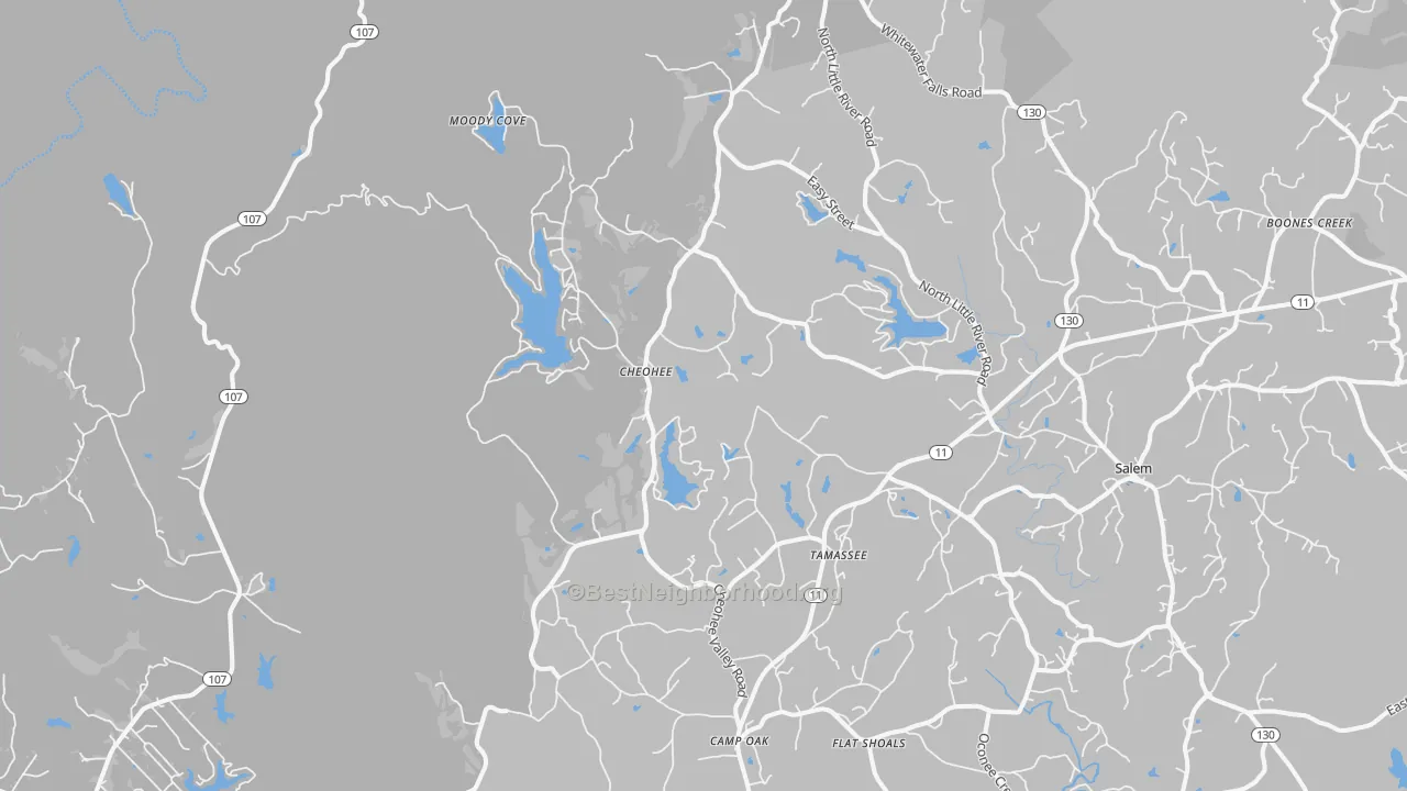 Transit Grade map of Tamassee, SC