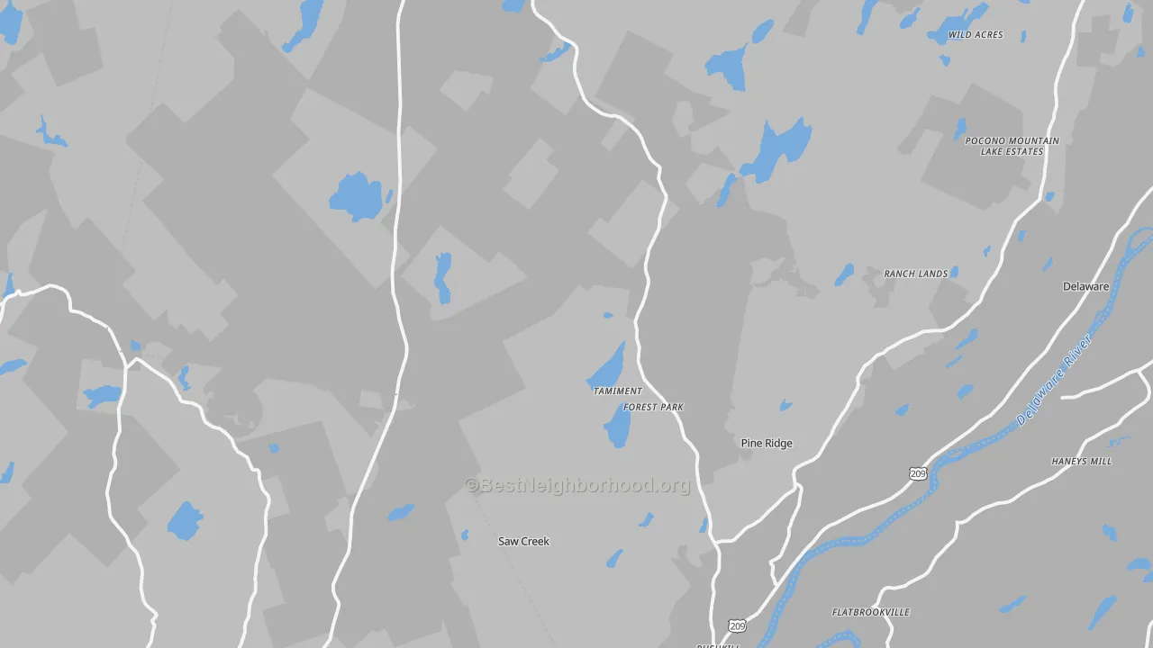 Transit Grade map of Tamiment, PA