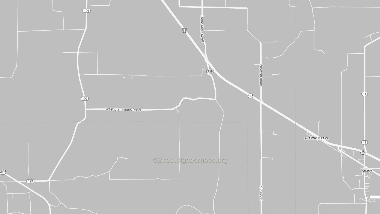 Transit Grade map of Tamo, AR