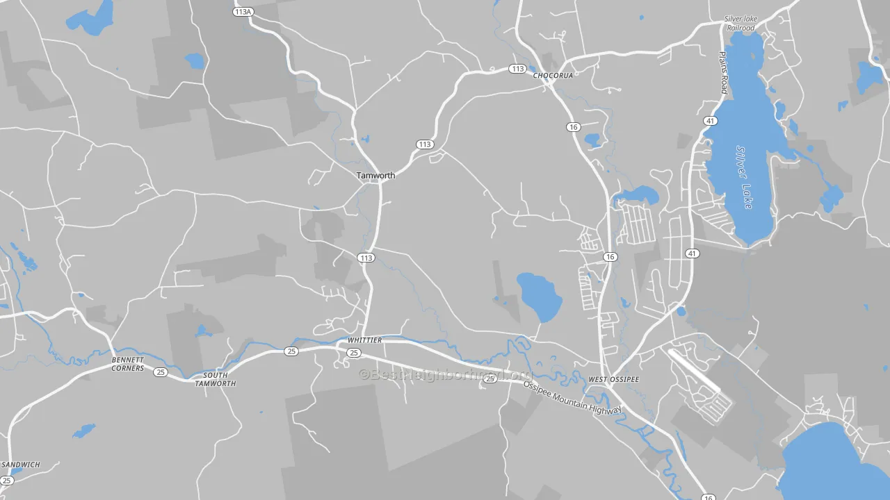 Transit Grade map of Tamworth, NH