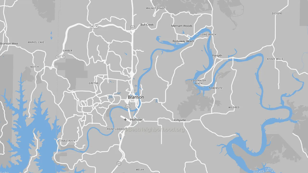 Transit Grade map of Taney County, MO