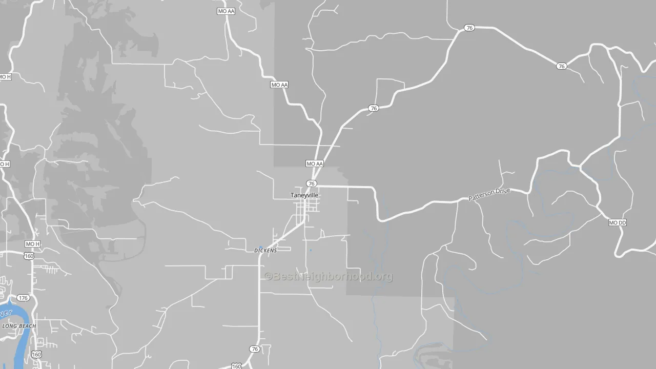 Transit Grade map of Taneyville, MO