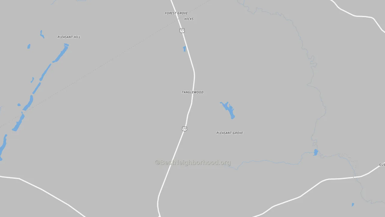 Transit Grade map of Tanglewood, TX