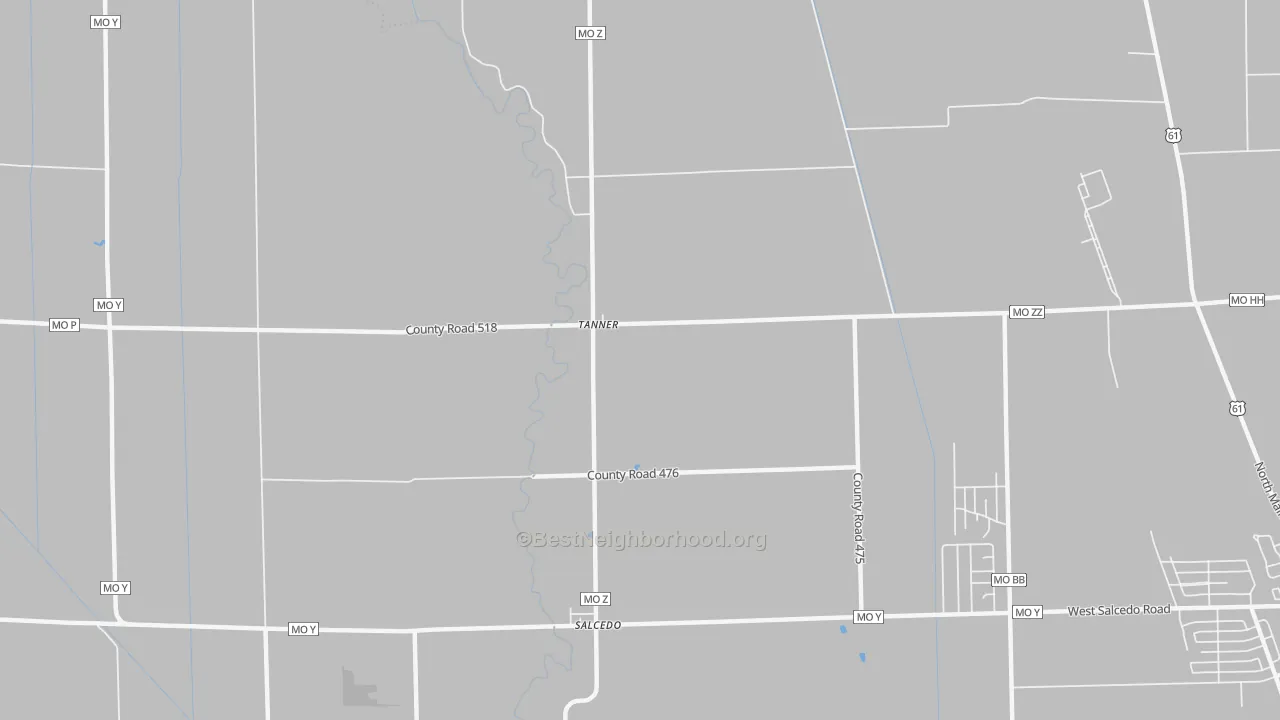 Transit Grade map of Tanner, MO