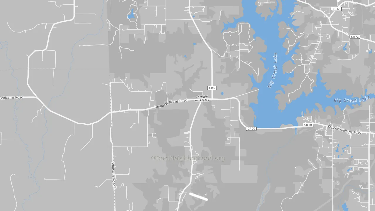 Transit Grade map of Tanner Williams, AL
