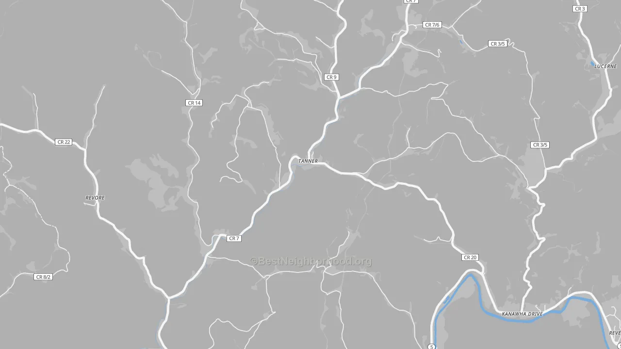 Transit Grade map of Tanner, WV